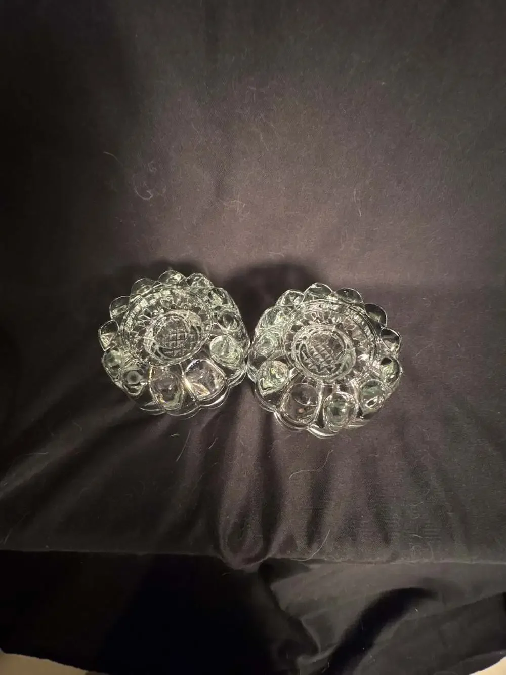 Princess House Vintage Crystal Reversible 3-Way Candle Holder
